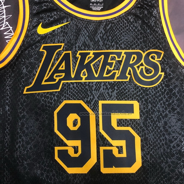 Camiseta Los Angeles Lakers Juan Toscano-Anderson NO 95 Mamba 2021-22 Negro